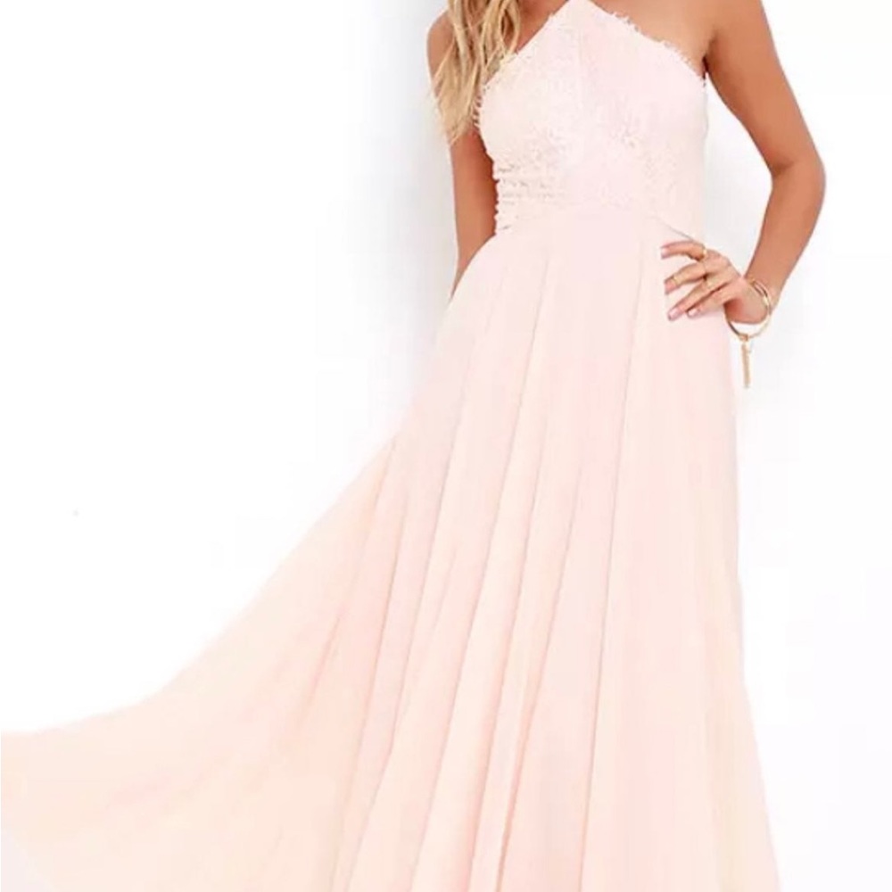 Lulus Light Pink Gown Size Large